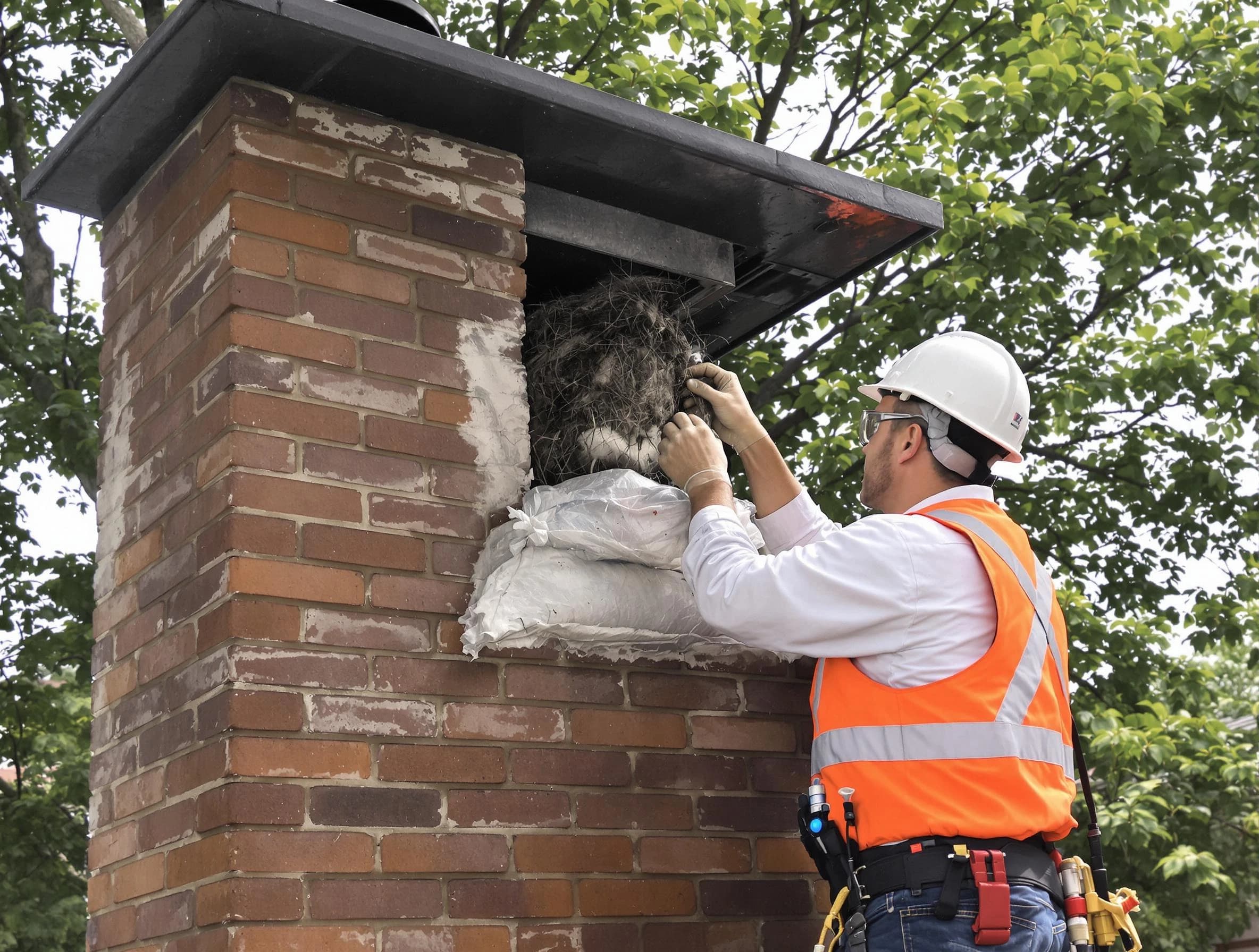 Humane removal of debris and animals by Blackstone Chimney Sweep in Blackstone, VA