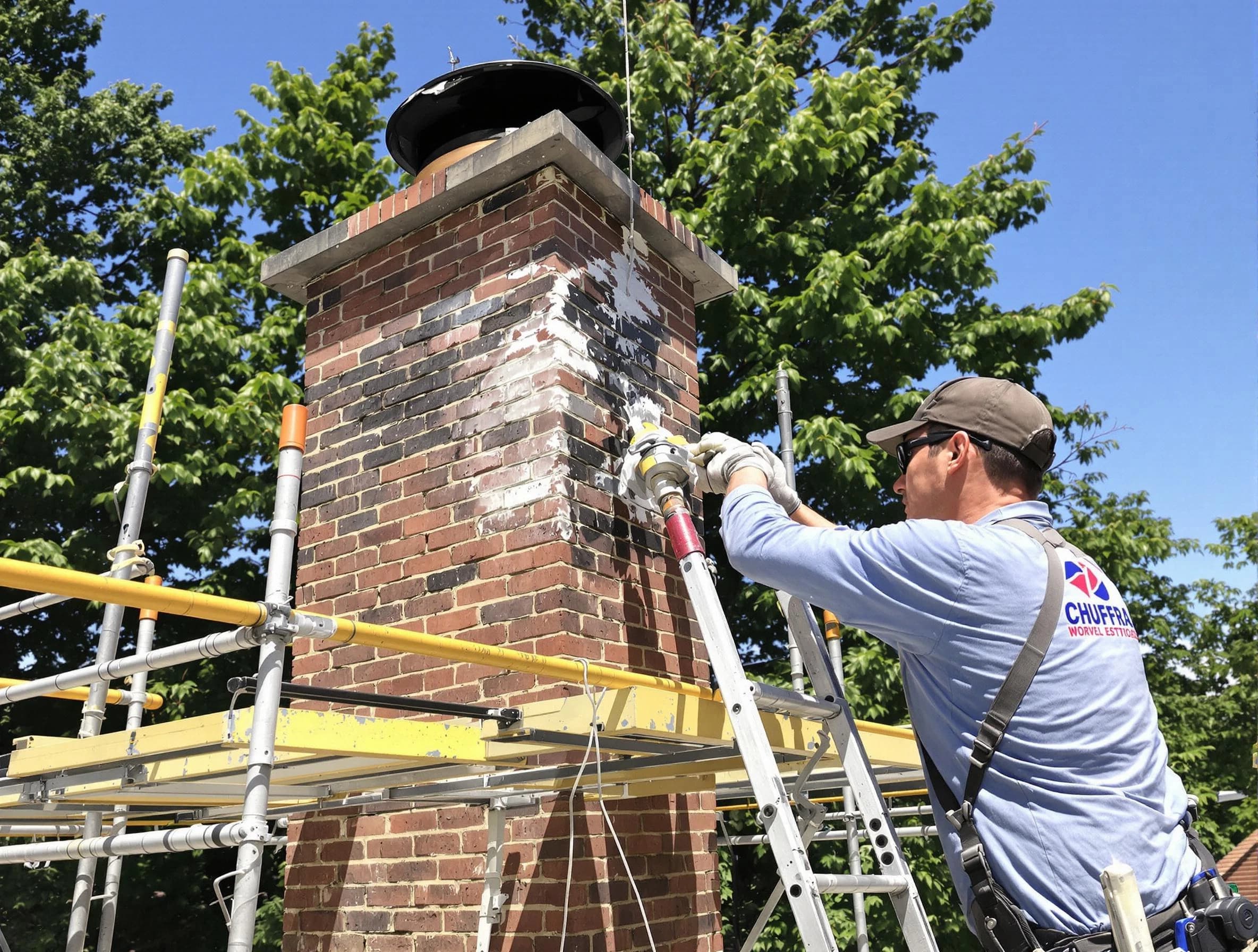 Structural chimney repair by Blackstone Chimney Sweep in Blackstone, VA