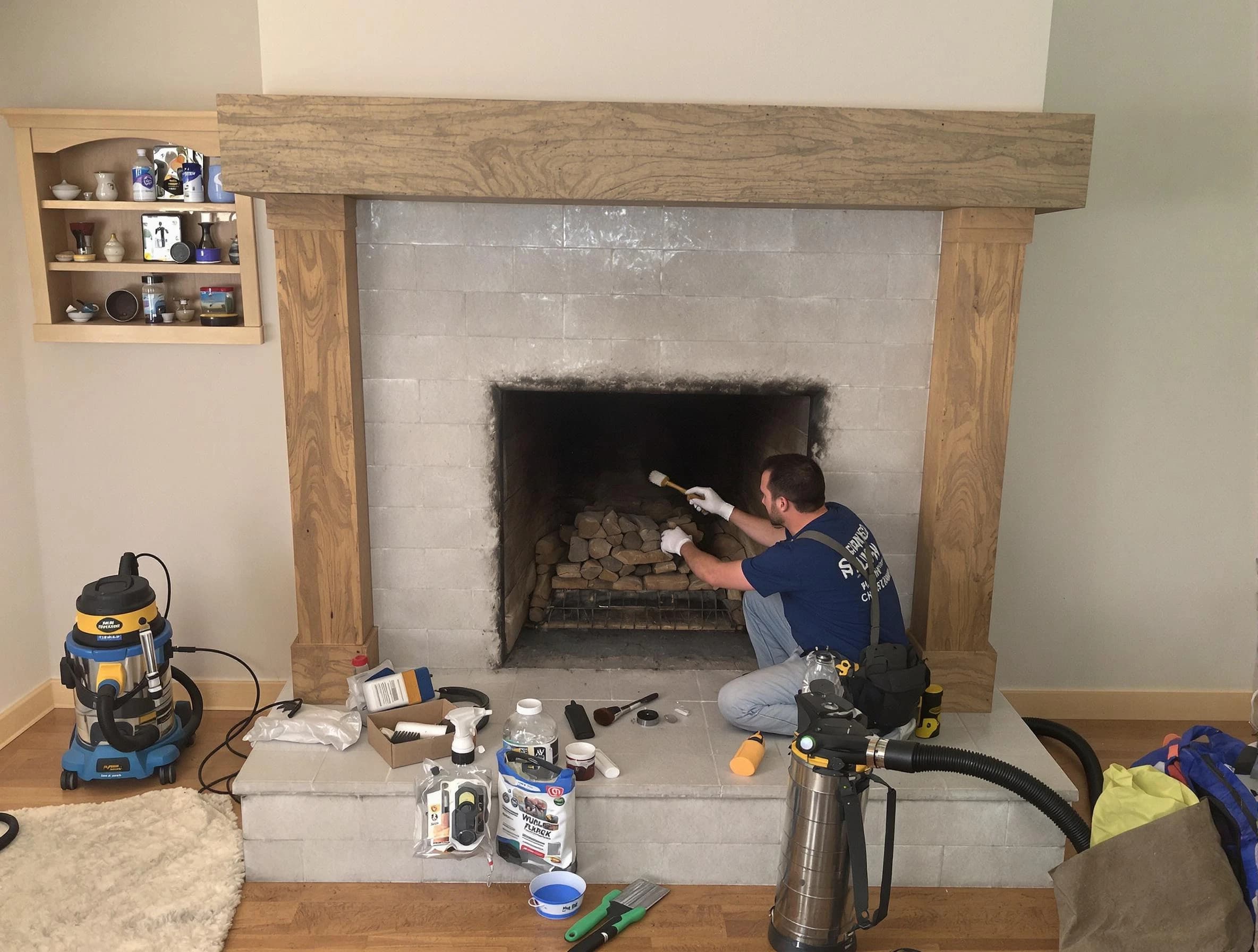 Detailed creosote removal process by Blackstone Chimney Sweep in Blackstone, VA