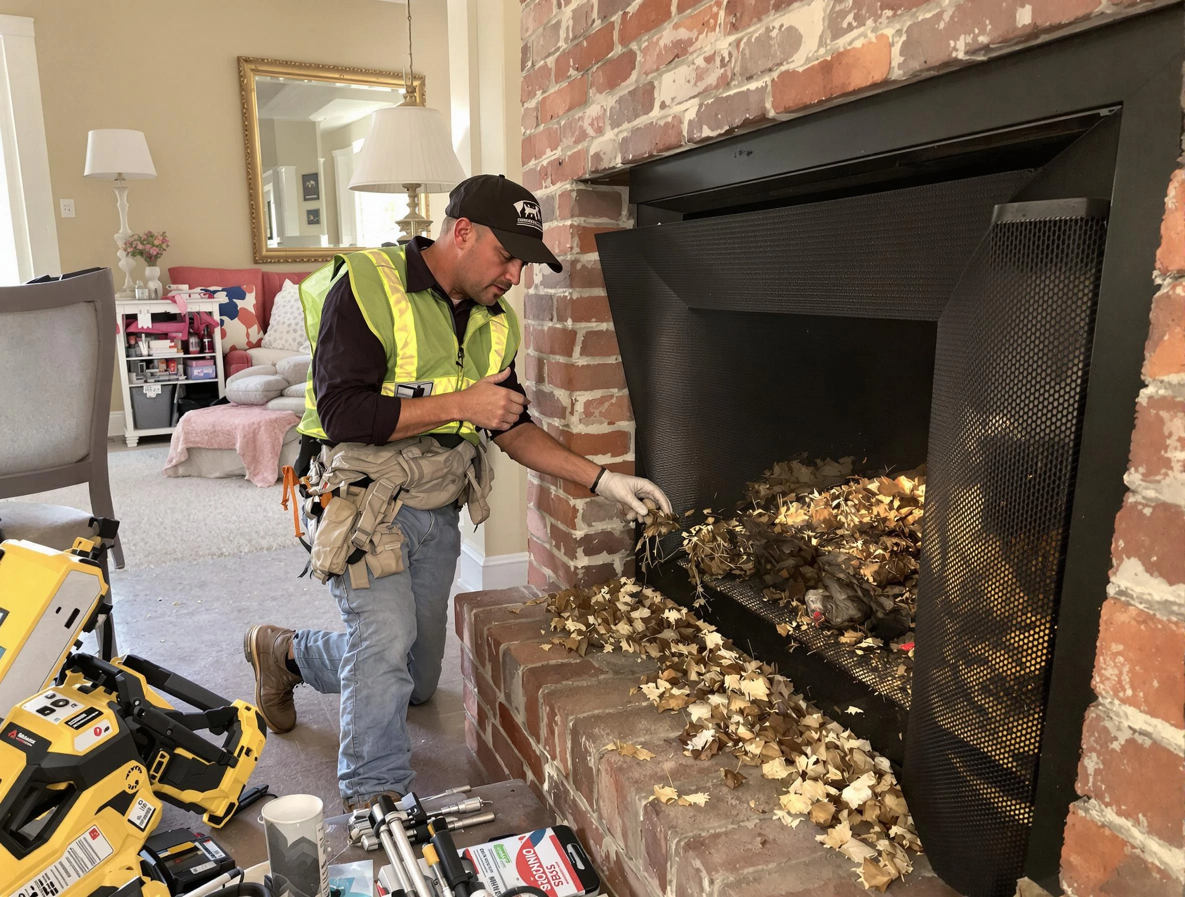 Safe screening installation by Blackstone Chimney Sweep in Blackstone, VA