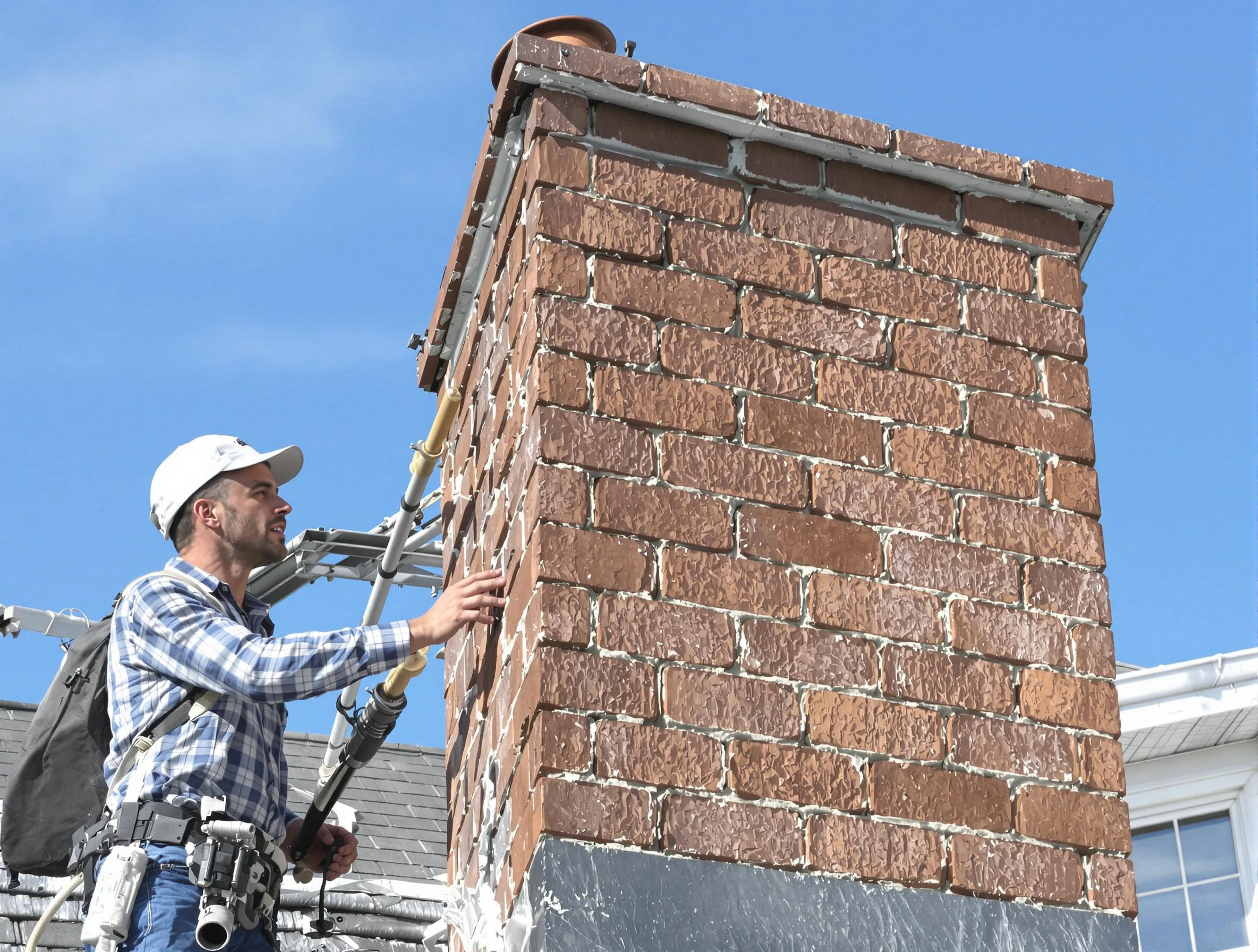 Brickwork for a chimney rebuild by Blackstone Chimney Sweep in Blackstone, VA