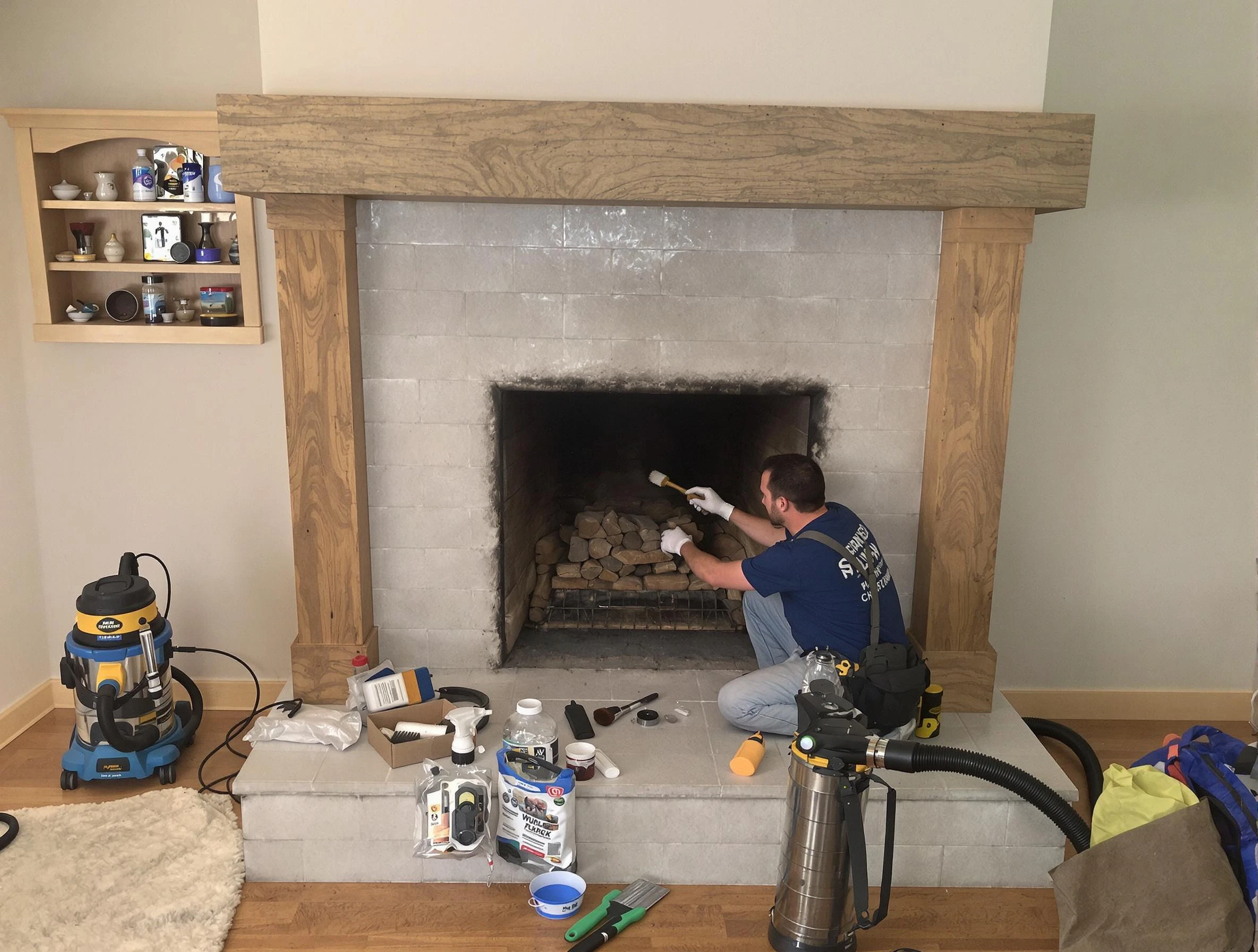 Detailed creosote removal process by Blackstone Chimney Sweep in Blackstone, VA